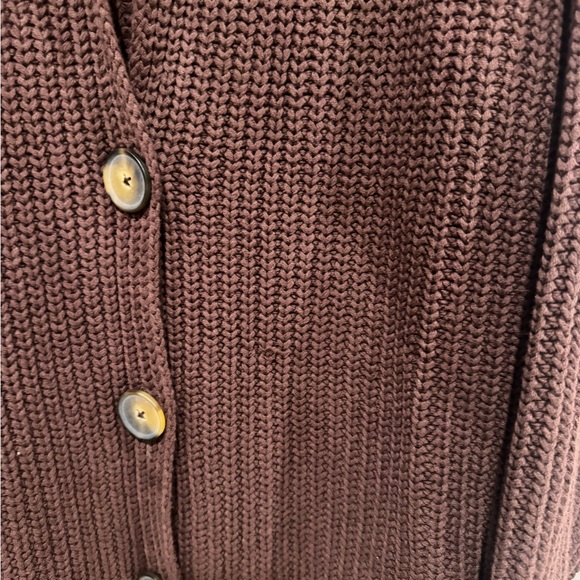 Free People Chocolate Brown Button-Front Knit Cardigan - Picture 2 of 12
